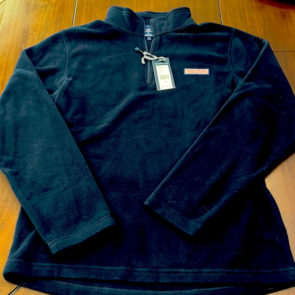 Mens Vineyard Vines Navy Blue 1/4 Zip Pull Over